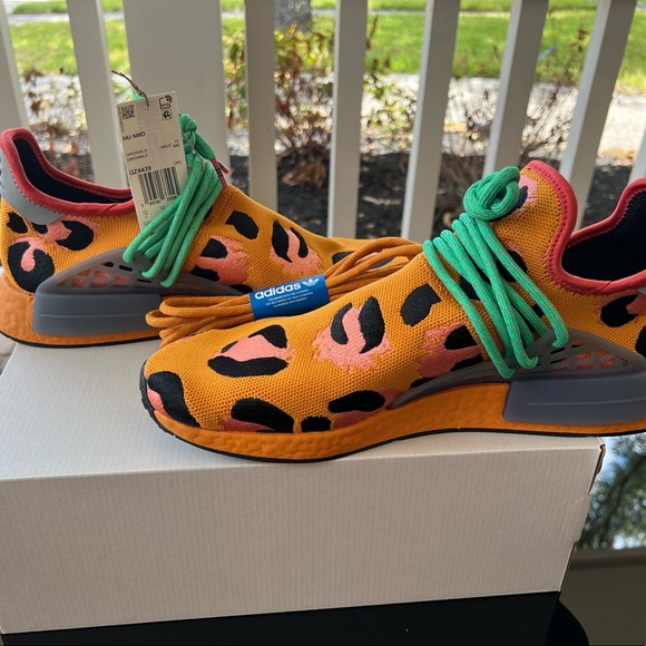 adidas Pharrell x NMD HU Human Race Animal Print Sneakers GZ4439 Men's Size 12 - Picture 3 of 10